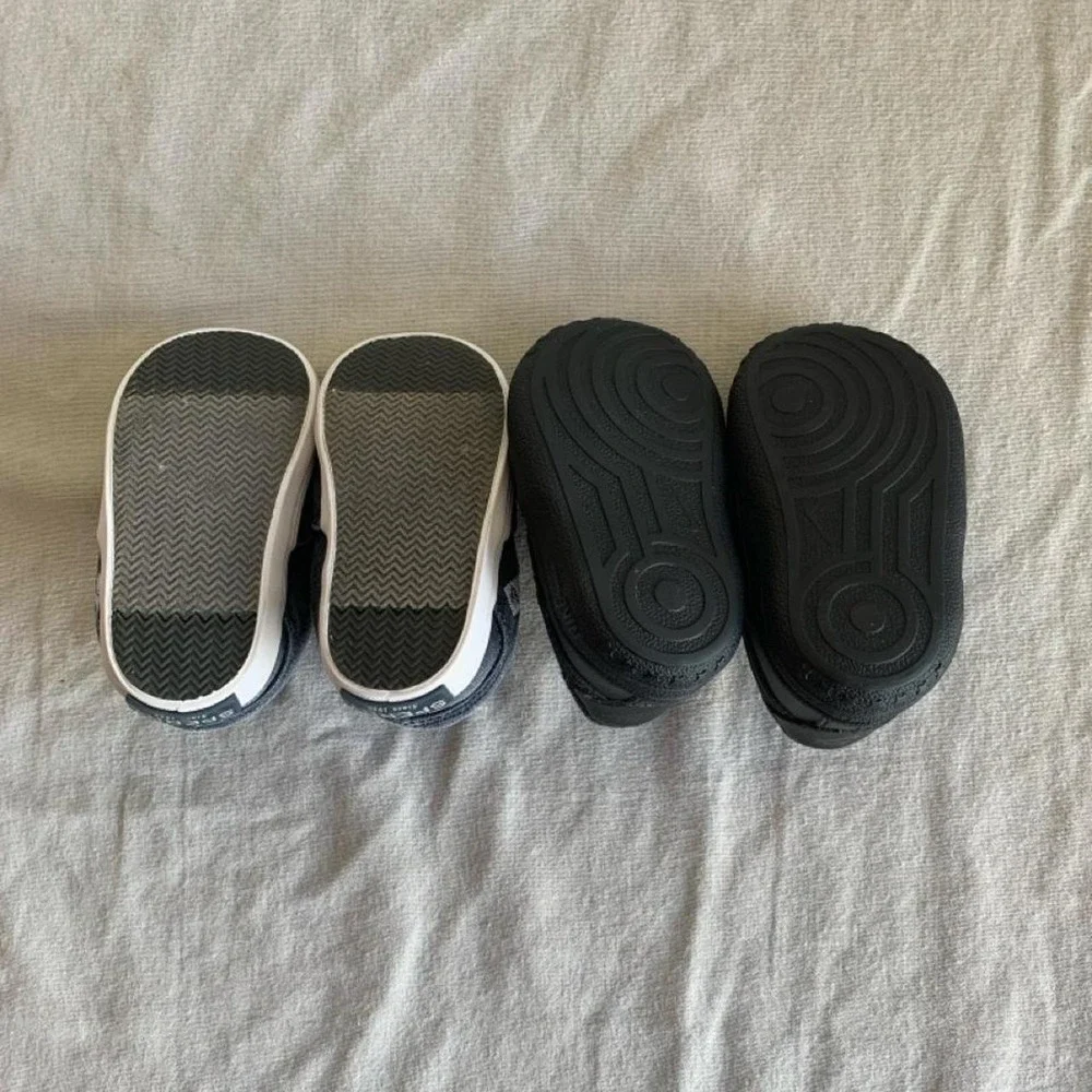 2 Pair Toddler Sneakers Sperry 2M and Nike Black 2C